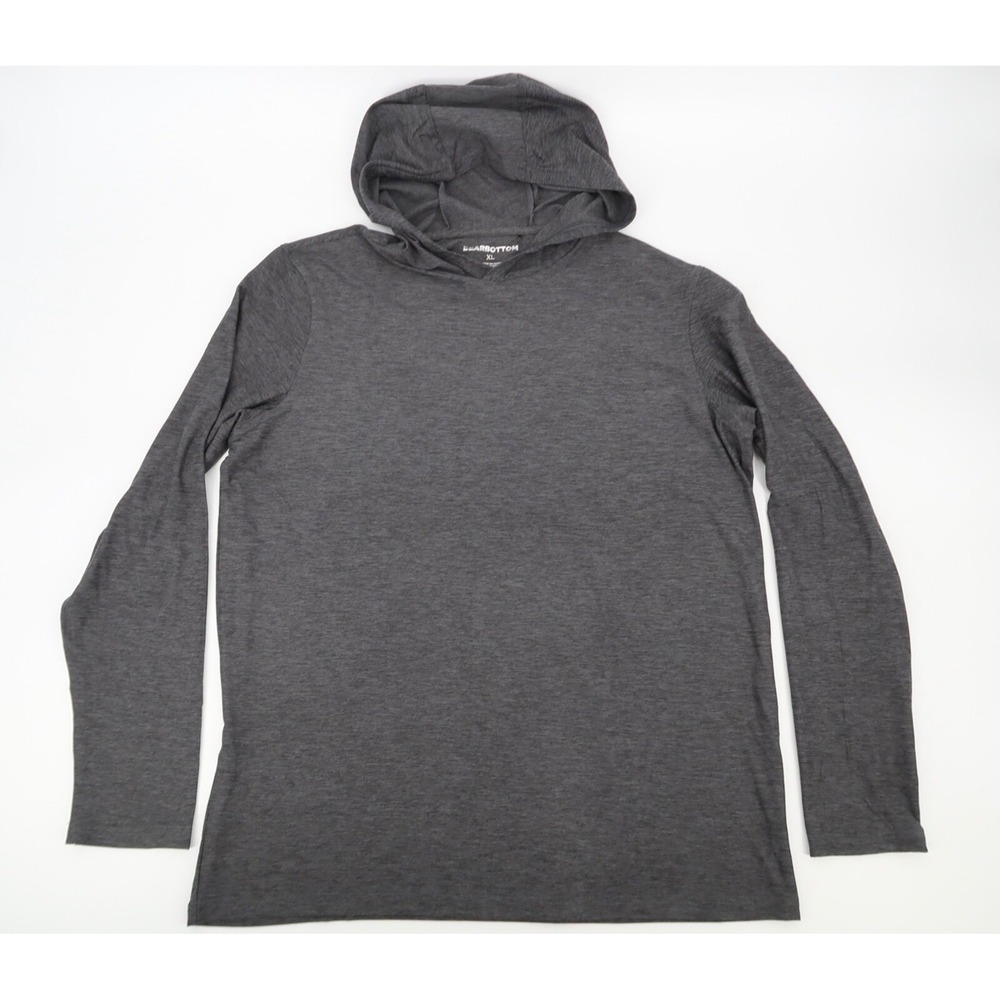 Bear Bottom Mens XL Tech Hoodie Performance Heather Gray Long‎ Sleeve Bearbottom
